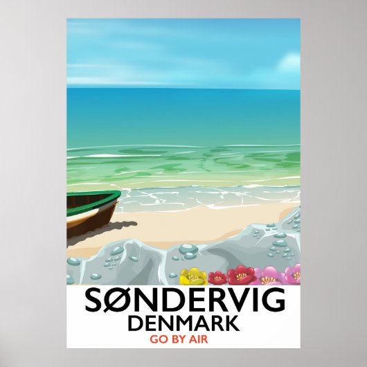 Søndervig Denemarken strand reisposter Poster (Voorkant)