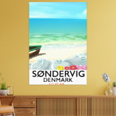 Søndervig Denmark strandreisposter Canvas Afdruk (Insitu (Woonkamer))