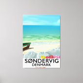 Søndervig Denmark strandreisposter Canvas Afdruk (Voorkant)