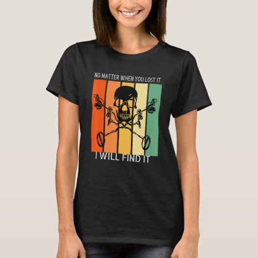 Sondler Treasure Hunter, detector van metaal van d T-shirt (Voorkant)