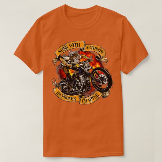 Sonen met artritis ibuprofen, hoofdmotor t-shirt (Design voorkant)