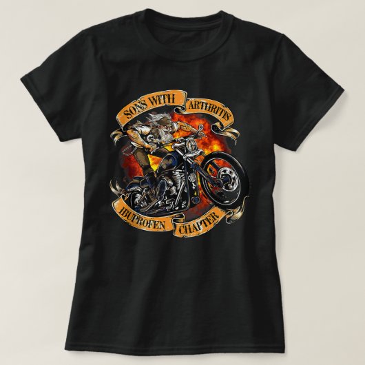 Sonen met artritis ibuprofen, hoofdmotor T T-shirt (Design voorkant)