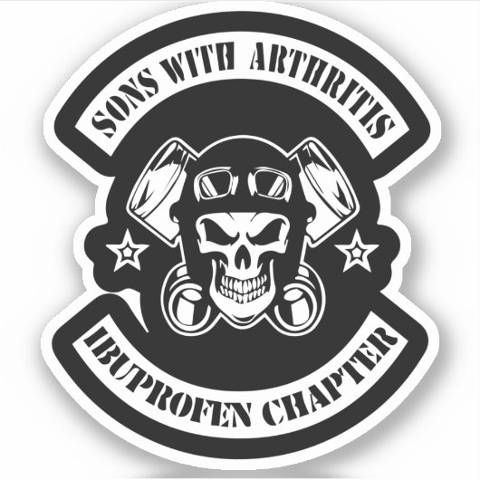 Sonen met artritis Ibuprofen hoofdstuk Sticker (Voorkant)