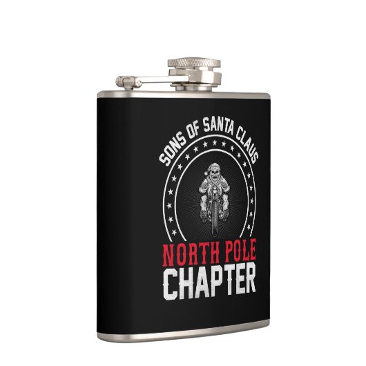 Sonen van de kerstman, de kerstman heupfles (Rechts)