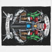 Sonen van de Noordpool van Santa Claus Fleece Deken (Voorkant (Horizontaal))