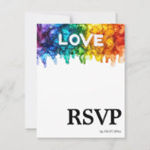 🌈 Song aanvraag LGBTQ Geschilderd met Liefde brui RSVP Kaartje (Voorkant)