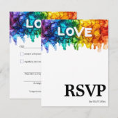 🌈 Song aanvraag LGBTQ Geschilderd met Liefde brui RSVP Kaartje (Voorkant / Achterkant)
