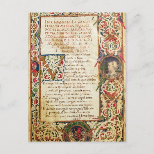 Song als lofzang op Laure Briefkaart (Voorkant)