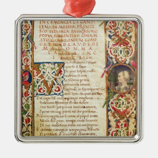 Song als lofzang op Laure Metalen Ornament (Voorkant)