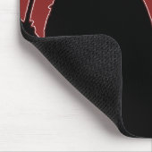 Song Bird Black Silhouette op Maroon Muismat (Hoek)