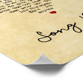 Song Bird  Heart Song Lyric Wall Art Print (Hoek)