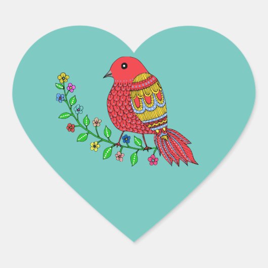  SONG BIRD HEART STICKERS (Voorkant)