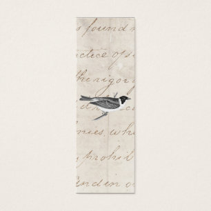 Song Bird Illustration - Birds 1800 Mini Visitekaartjes