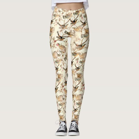 Song Bird Pattern Leggings (Voorkant)