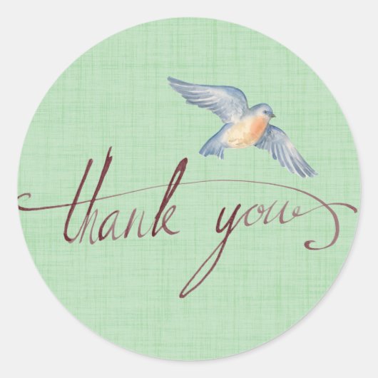 Song Bird Ronde Sticker (Voorkant)