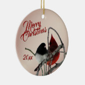 Song Birds kerstversiering Keramisch Ornament (Rechts)