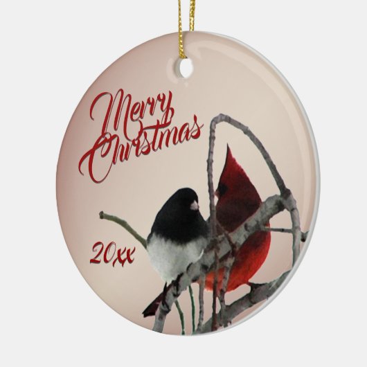 Song Birds kerstversiering Keramisch Ornament (Links)