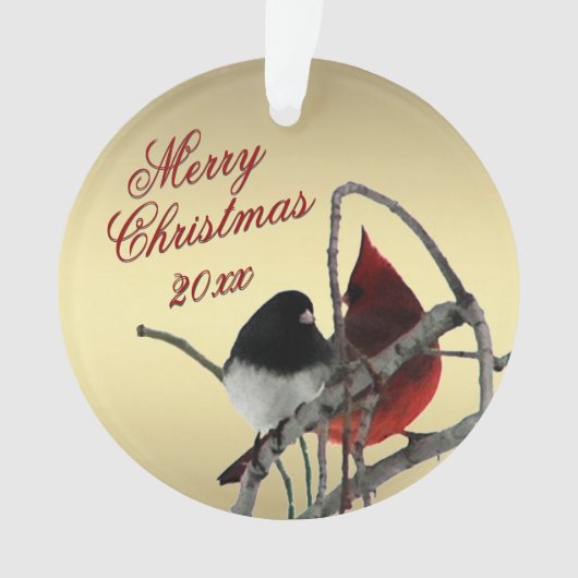 Song Birds kerstversiering Ornament (voorkant)