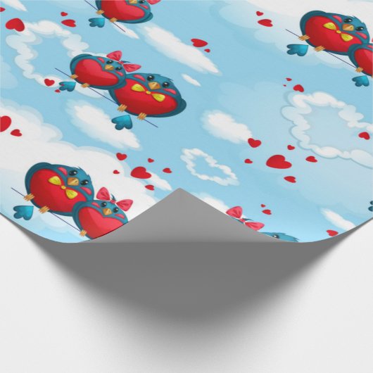 Song Birds Love Pattern Cadeaupapier (Hoek)