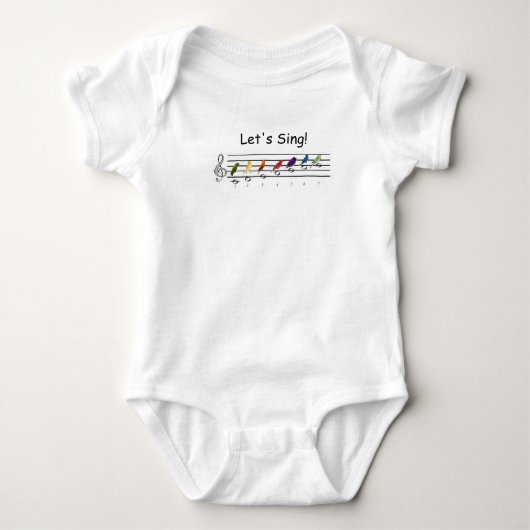 Song Birds Musical Scale Romper (Voorkant)