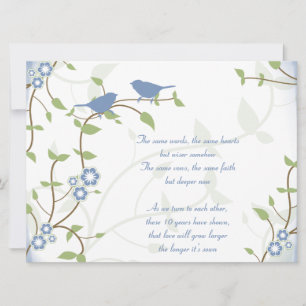 Song Birds Wedding Jubileum Vow Renewal Kaart