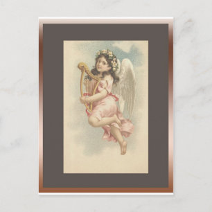 Song-Little Girl met Harp Briefkaart