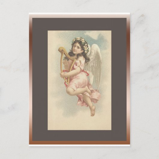 Song-Little Girl met Harp Briefkaart (Voorkant)