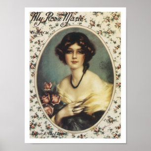 Song My Roos Marie  Music Sheet Hoesje Poster