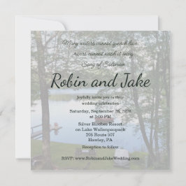 Song of Solomon Lake Photo Wedding Invitation Kaart