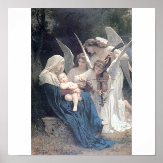 Song of the Angels Bouguereau fine art Poster (Voorkant)