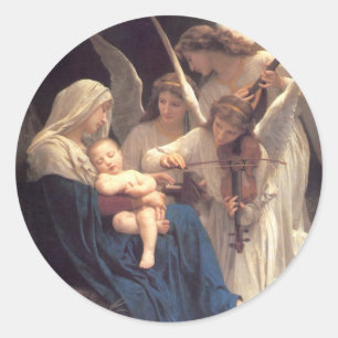 Song of the Angels - William-Adolphe Bouguereau Ronde Sticker