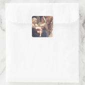 Song of the Angels - William-Adolphe Bouguereau Vierkante Sticker (Tas)