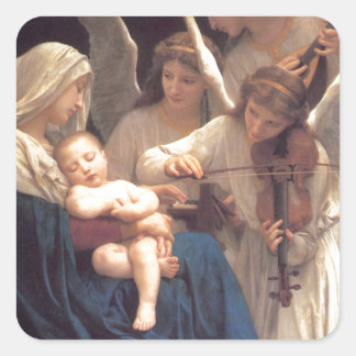 Song of the Angels - William-Adolphe Bouguereau Vierkante Sticker