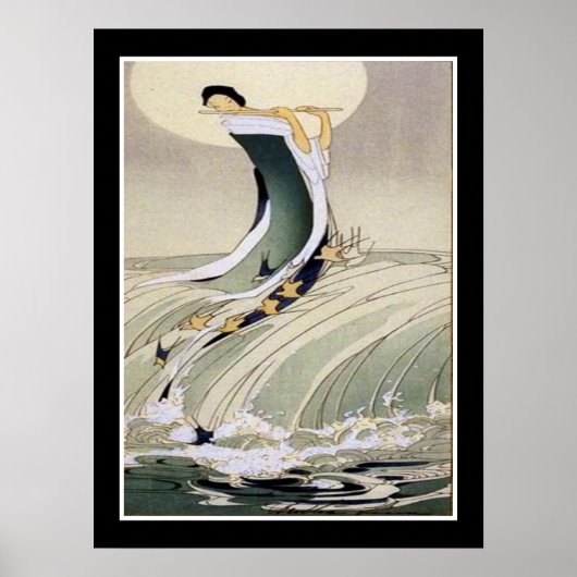 "Song of the Zee" Deco Print door Bertha Lum 18x24 (Voorkant)