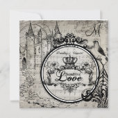 Song Pages Unconditional Love Wedding Invite Kaart (Voorkant)