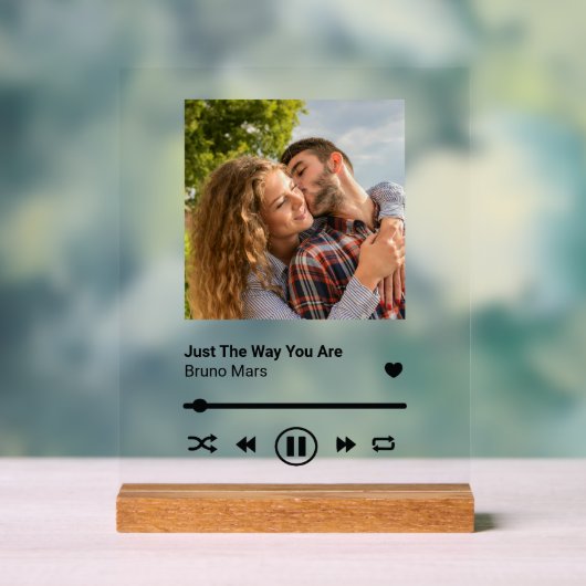 Song Plaque Jubileum Paar Memento Acryl Bord (Neutraal)