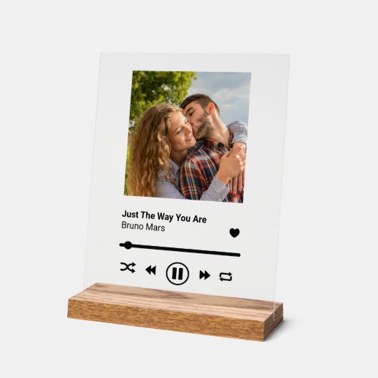 Song Plaque Jubileum Paar Memento Acryl Bord (Hoek)