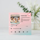 Song Playlist Photo Love Valentijnsdag Card (Staand voorkant)