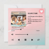 Song Playlist Photo Love Valentijnsdag Card (Voorkant)