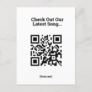 Song Promotion - QR Code Design Briefkaart