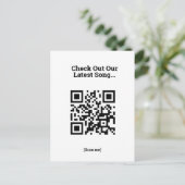 Song Promotion - QR Code Design Briefkaart (Staand voorkant)