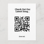 Song Promotion - QR Code Design Briefkaart (Voorkant)