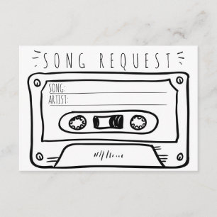 Song request bruiloft RSVP-kaart Cassette RSVP Kaartje
