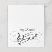 Song Request Folded Wedding Place Card Plaatskaartje (Buitenkant ongevouwen)