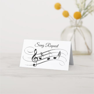 Song Request Folded Wedding Place Card Plaatskaartje