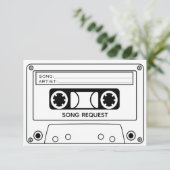 Song Request RSVP-kaart Kaart (Staand voorkant)