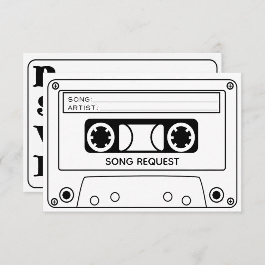 Song Request RSVP-kaart Kaart (Voorkant / Achterkant)