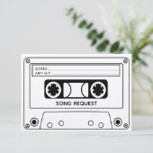Song Request RSVP-kaart Kaart (Staand voorkant)