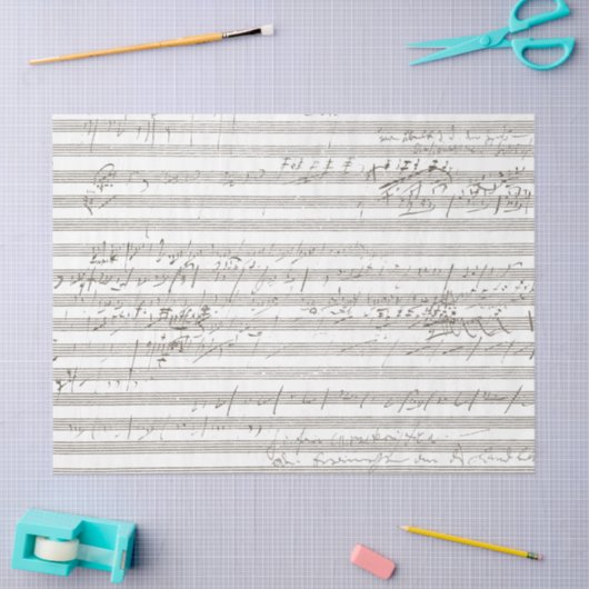 Song Sepia Scribked Sheet Music Scrated  Tissuepapier (Craft)