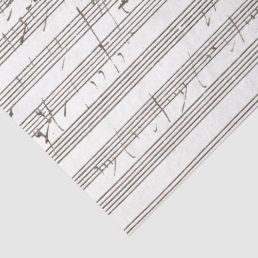 Song Sepia Scribked Sheet Music Scrated  Tissuepapier (Detail)